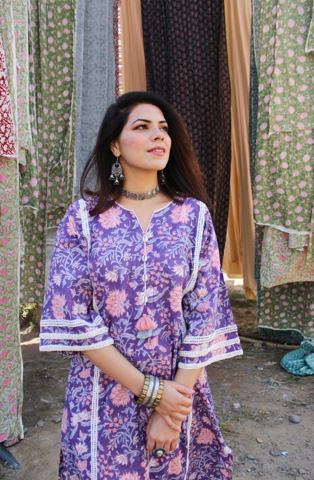 Purple Choga Set